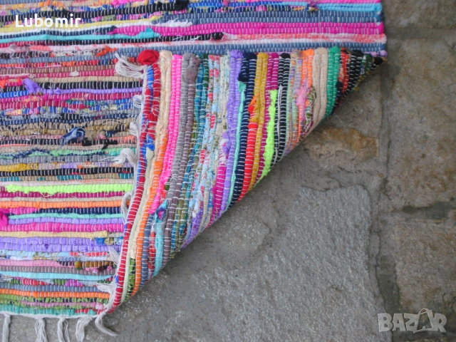 Килим Мултиколор - модерен арт дизайн ! - 100% памук !, снимка 7 - Килими - 53560807