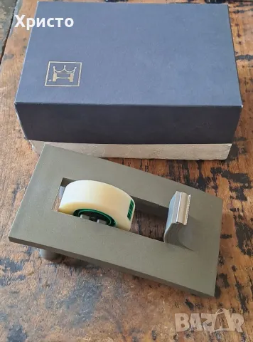 оставка за тиксо за бюро Henkels Aachen Design Германия синя и сива, снимка 4 - Ученически пособия, канцеларски материали - 48411299