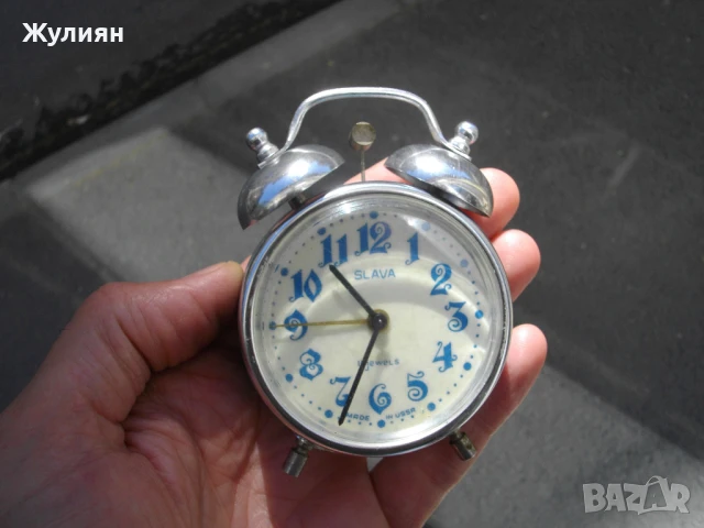 КОЛЕКЦИОНЕРСКИ БУДИЛНИК СЛАВА SLAVA, снимка 3 - Антикварни и старинни предмети - 50903354