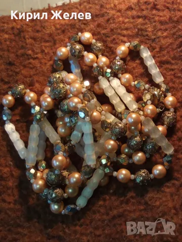 Стара РЕТРО ОГЪРЛИЦА с ЧЕШКИ ПЕРЛИ и МЪНИСТА ОГЪРЛИЦА МАЙСТОРСКА РЪЧНА АРТ ИЗРАБОТКА 47357, снимка 12 - Антикварни и старинни предмети - 47220395