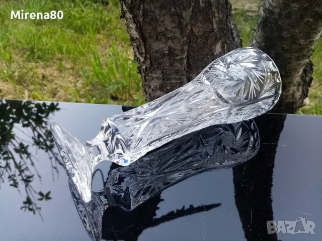 Полска кристална ваза, снимка 4 - Вази - 49979153