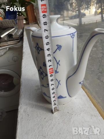 Чайник немски порцелан кобалт, снимка 7 - Антикварни и старинни предмети - 53388630