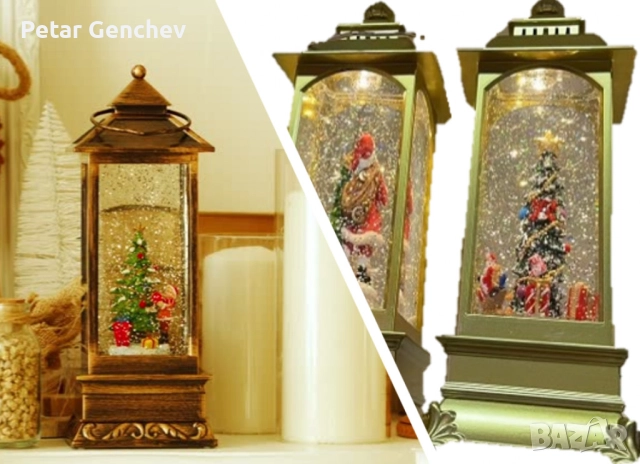 Златист коледен фенер, снимка 6 - Коледни подаръци - 52540151