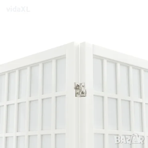 vidaXL Параван за стая, 3 панела, в японски стил, 120x170 cм, бял, снимка 6 - Паравани - 56147240