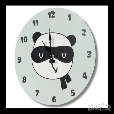 Аналогов стенен ЧАСОВНИК С ЛЪВЧЕ/лисица/панда ЗА ДЕТСКА СТАЯ 33СМ, снимка 3 - Други - 44357694