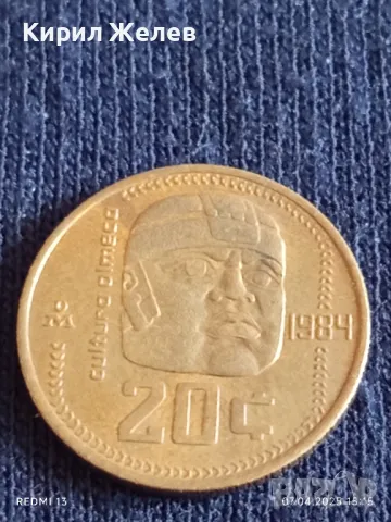 Две монети 5 долара 1981г. / 20 цента 1984г. Мексико за КОЛЕКЦИЯ ДЕКОРАЦИЯ 50022, снимка 6 - Нумизматика и бонистика - 49794575