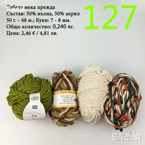 Евтини прежди в малки количества - нови и остатъци, снимка 17 - Други - 52042357