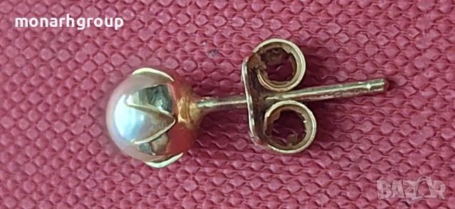 Златна обеца 18к, снимка 3 - Обеци - 52165357