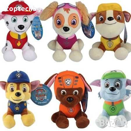 Плюшени играчки куче Пес Патрул в комплект от 6 броя, снимка 2 - Плюшени играчки - 34144354