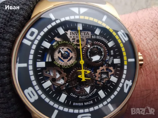 Invicta Reserve Skeleton Chronograph , снимка 2 - Мъжки - 49035161