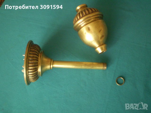 рядкя Стара бронзова лампа полюлеи тип асансиор , снимка 10 - Антикварни и старинни предмети - 38782157