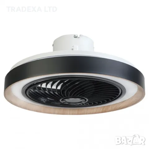 LED Вентилатор MARSHALL с дистанционно и APP, 44W LED+14W Мотор, Черен, Ф49 Lightex, снимка 4 - Лампи за таван - 48835169