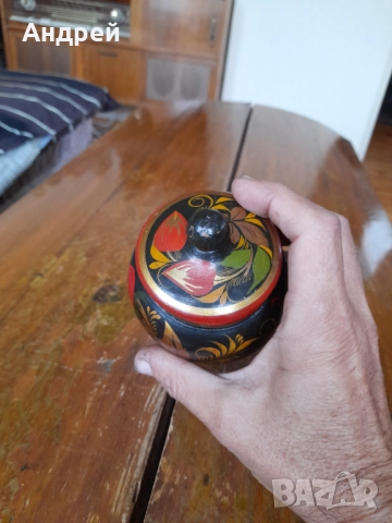 Стара дървена кутия,хохлома #12, снимка 6 - Други ценни предмети - 52309750