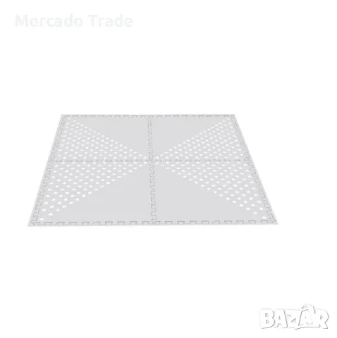 Декоративни подложки - килим за под, Тип Пъзел, Сив ба бели точки, снимка 4 - Декорация за дома - 49659894