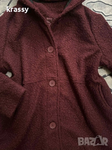 НОВО голямо страхотно дамско палто с качулка (размер 3ХЛ), снимка 3 - Палта, манта - 53097577