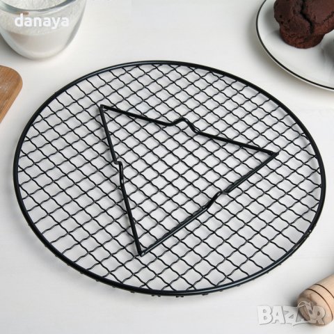 3954 Сладкарска решетка за охлаждане на печива и сладкиши, кръгла
