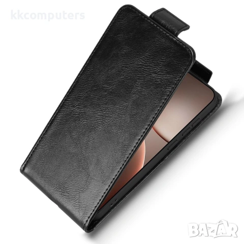 Вертикален Кожен Калъф за Oppo Find X9 5G - Флип, Магнитен, Стойка, Слот за Карта, Вкл. Протектор - , снимка 6 - Калъфи, кейсове - 53417052