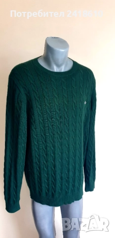 Gant  Cable Cotton / Knit Mens Size 2XL ОРИГИНАЛ! Мъжки Пуловер!, снимка 9 - Пуловери - 52672539