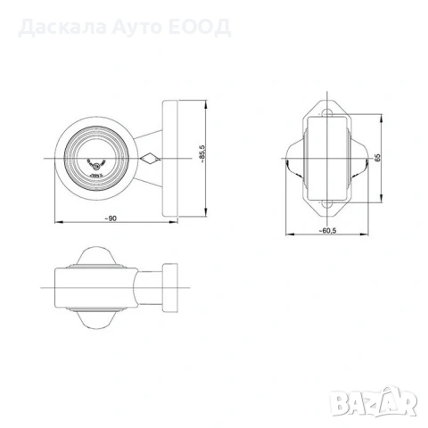 1бр. ЛЕД LED рогче с 2 SMD диода късо Бяло/Червено, 12-24V , ПОЛША, снимка 4 - Аксесоари и консумативи - 53724008
