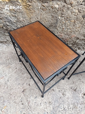 Цветарник ,дърво и метал, снимка 3 - Декорация за дома - 51669541