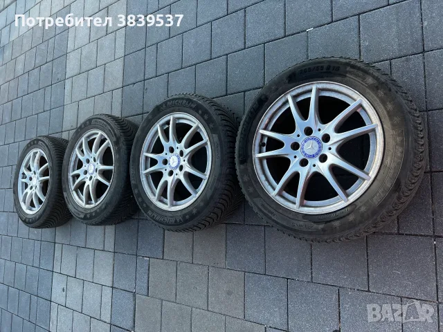Оригинални джанти за Mercedes 16" 5x112 с гуми Michelin 205/55/16 за A, B, C-класа, снимка 7 - Гуми и джанти - 55838618