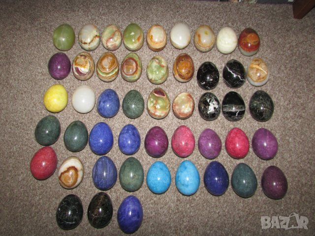 Яйца от фисили, минерали, оникс мрамор, за Великден, снимка 2 - Други ценни предмети - 44491690