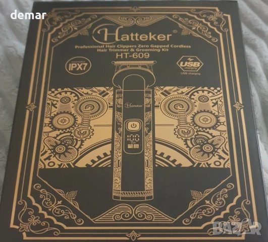 Hatteker 8-в-1 професионален комплект за мъжко подстригване, IPX7, снимка 9 - Машинки за подстригване - 51923679