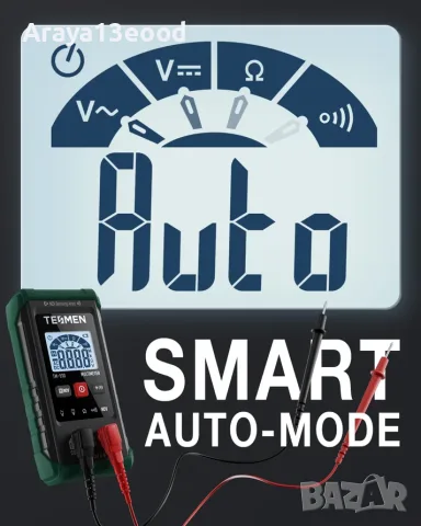 Цифров мултиметър с автоматичен режим, NCV и 4000 отчета TESMEN TM-510 Smart Digital Multimeter, снимка 3 - Други инструменти - 56220519