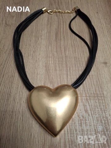 Колие златно сърце