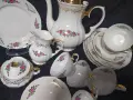 Немски, красив сервиз "Златна дантела с рози", снимка 1