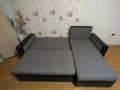 Ъглов, разтегателен диван, цвят сив, цена 150 евро, холна маса цена 50 евро , снимка 11