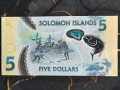 Банкнота - Соломонови острови - 5 долара UNC | 2019г., снимка 2