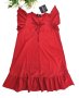 Червена памучна клоширана къса рокля Tantra - M/L, снимка 3