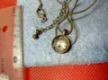 СТАРО ПОСРЕБРЕНО НЕЖНО КОЛИЕ с МЕДАЛЬОН с ФАСЕТИРАН БЛЕСТЯЩ КРИСТАЛ 38793, снимка 10