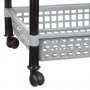 Етажерка с три рафта и колелца, 30х40х57см, сива, снимка 3