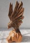 20 см Орел, фигура, птица дърворезба, пластика, статуетка, снимка 1