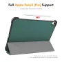 iPad Air 13 (2025) / (2024) Trifold Stand Cover PU Leather+PC Кожен Калъф и Протектор, снимка 6