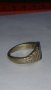 Старинен пръстен сачан ръчна изработка с БУКВА О - 67141, снимка 4
