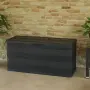 vidaXL Градинска кутия за съхранение, черна, 117x45x56 см, снимка 5