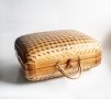 Тъкан бамбуков куфар Плетен куфар Плетен куфар за съхранение Калъф за съхранение Плажна вила Пътна ч