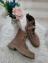 Бежови боти естествена кожа, снимка 4