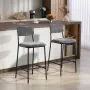 Комплект от 2 бар стола HOMCOM, тапицирани, снимка 9