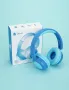 Безжични детски слушалки с микрофон iClever BTH22 Bluetooth 5.4, 74/85 dBA, сини, снимка 1