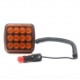 Диоден ЛЕД LED маяк блиц с кабел за запалка и магнит с 6 функции