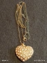 Колие с висулка във формата на сърце с инкрустирани кристали 51816, снимка 5