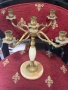 красив голям бронзов свещник с оникс, снимка 1
