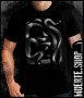 Черна тениска с щампа SNAKES, снимка 1 - Тениски - 42013995