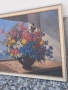 картина букет цветя във ваза маслени бои върху платно , снимка 2