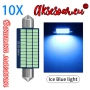 2 бр. Автомобилни сулфидни крушки 12V 39 mm с 36 LED диода ледено сини интериорни светлини за плафон, снимка 9