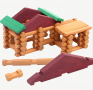ТОП! Дървена къща кабинка конструктор с 90 части / всички дървени играчки, снимка 6